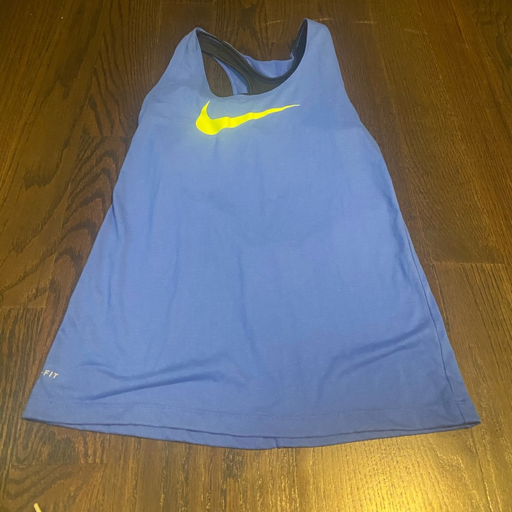 Nike girls dri fit tank built in sports bra med